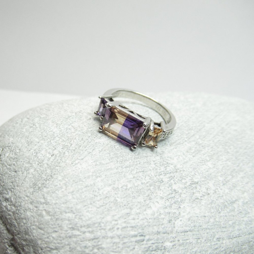 Ametrine Ring in Sterling Silver Sz. 7-1/4 - Picture 11 of 11